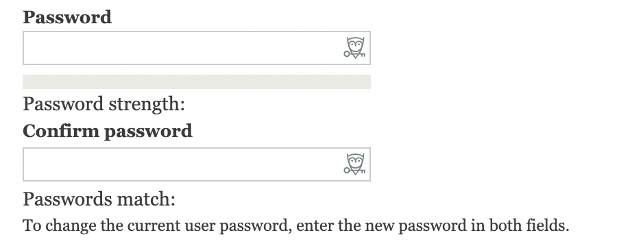 change the password